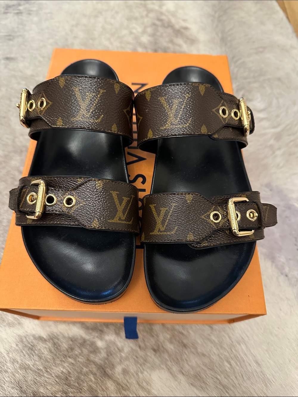 Louis Vuitton sandals. Lightly used, sz 6.5